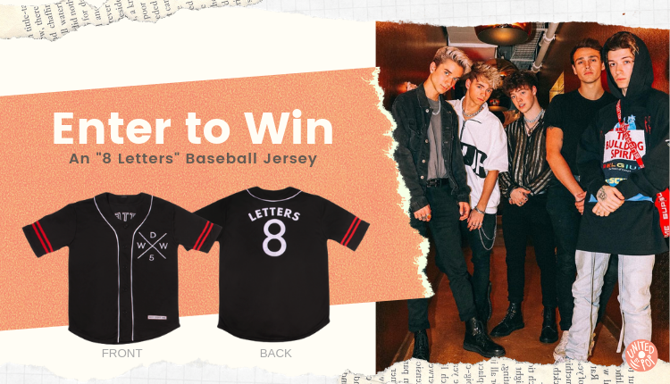 why don't we 8 letters baseball jersey