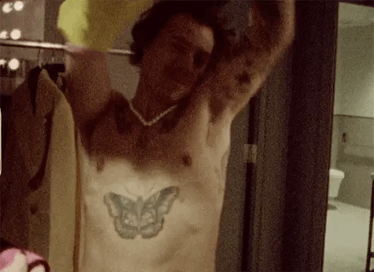 harry styles changing gif