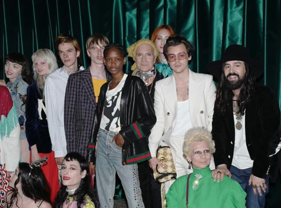 harry styles gucci cruise show 2019 backstage