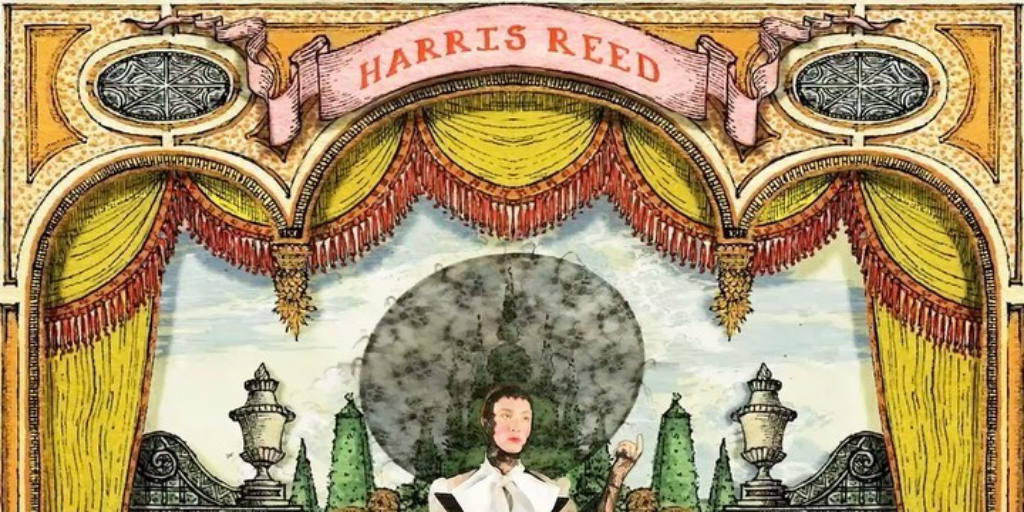 Harris Reed Graduate Collection very large Black and White Hat