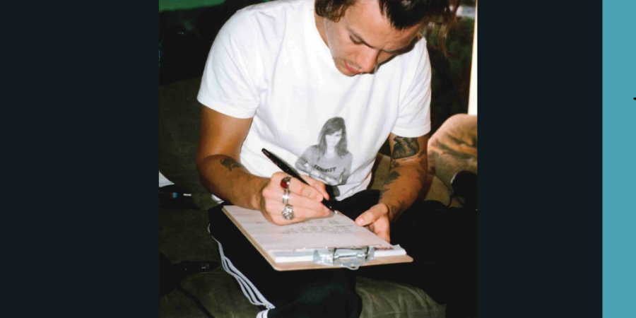 Harry Styles writing song lyrics