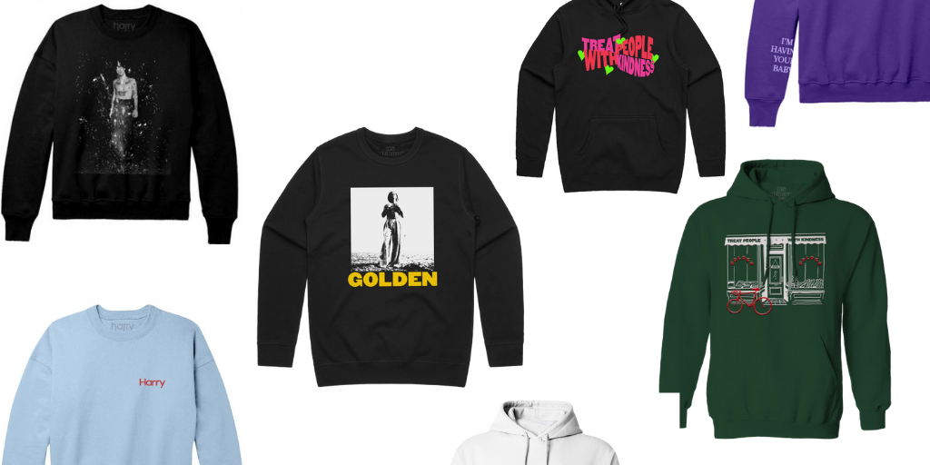 Various Harry Styles hoodies