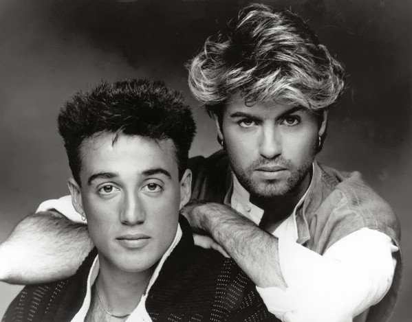 WHAM! photoshoot from the 80s.