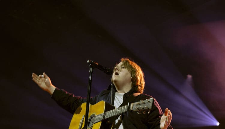 Lewis Capaldi performs live at the Greek Theatre in Los Angeles, California, on May 3, 2023.