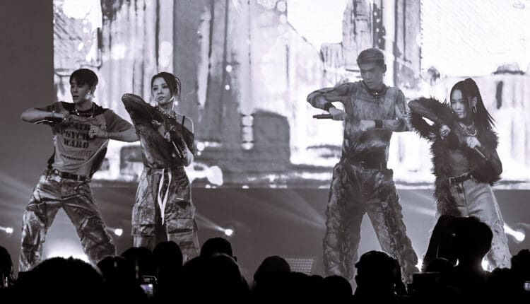 KARD performs live at the Louisville Palace Theatre in Louisville, Kentucky, on July 25, 2023.