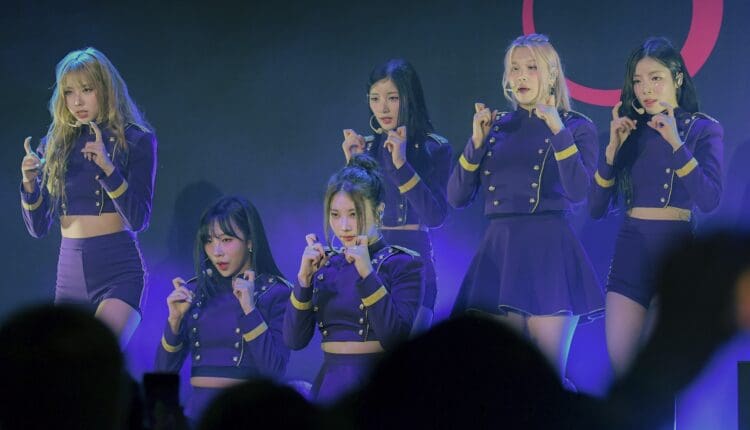 Purple Kiss performs live at the King of Clubs in Columbus, Ohio, on November 8, 2023.