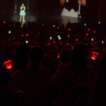 Fans in the crowd at BIBI's Chicago show with her lightsticks.